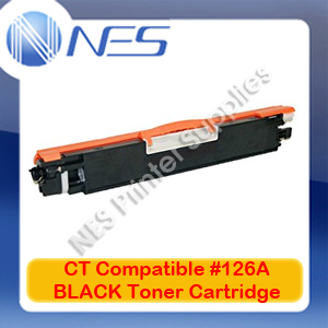 CT Compatible #126A BLACK Toner Cartridge for LaserJet CP1025/M175a/M175nw/M275nw [CE310A] 1.2K